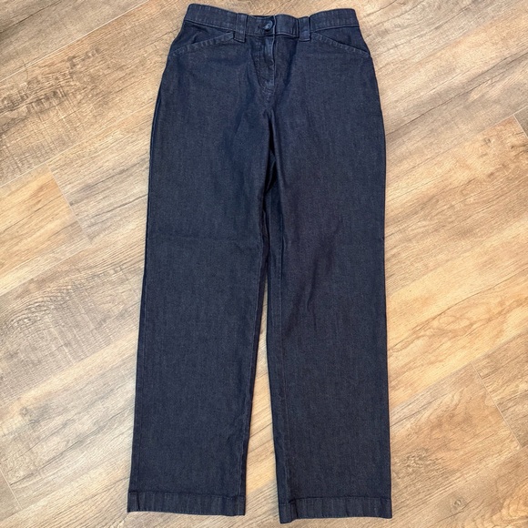 L.L. Bean Denim - L.L.Bean Classic Fit Jean Women 6 Straight Denim Dark Blue Solid Chic Minimalist